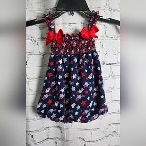 Little Lass Baby Patriotic 4th Of July Romper Size 6/9 Months